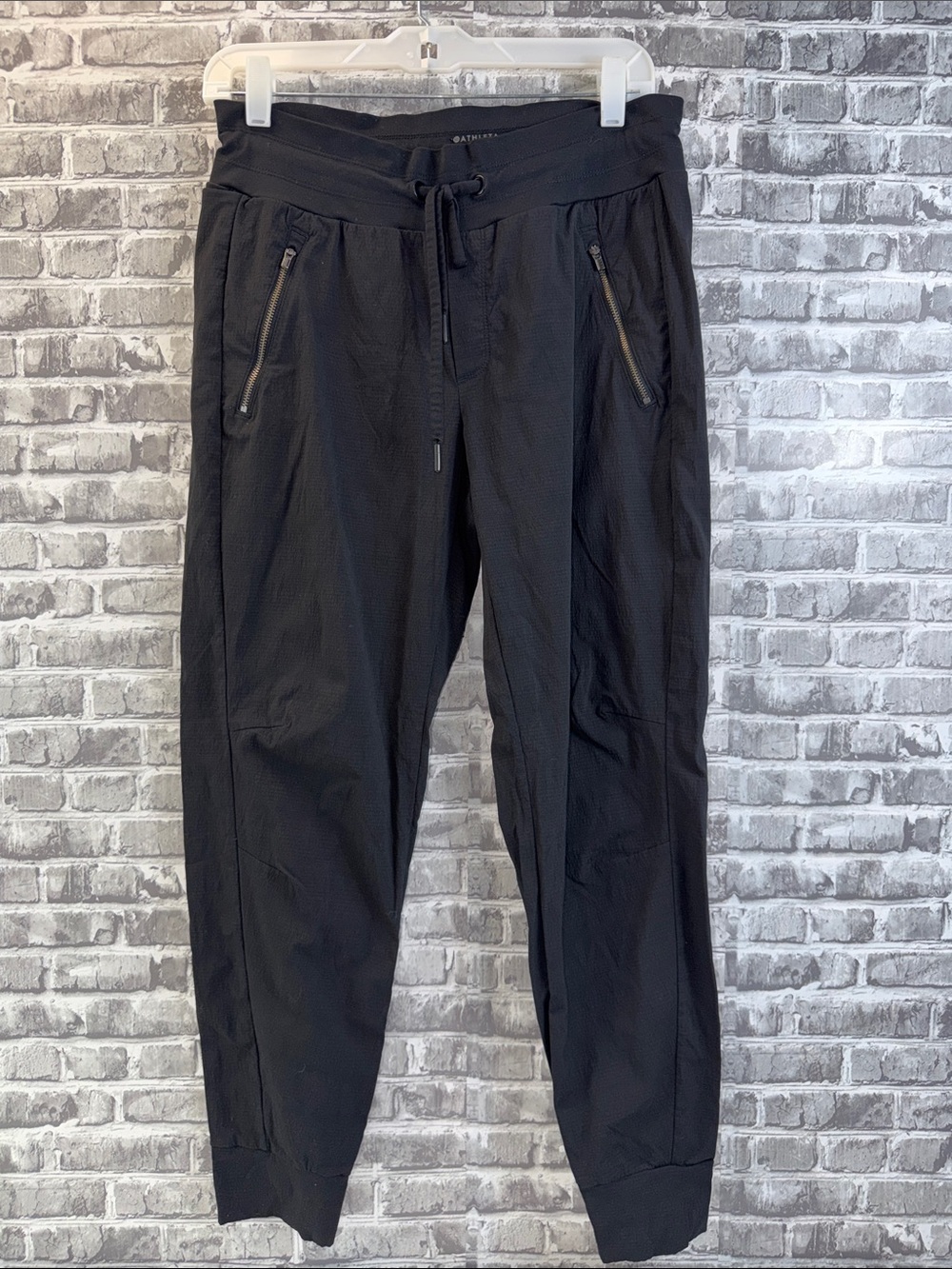 Athleta Black Jogger Pants with Zip Pockets